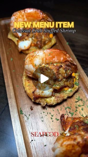 SEAFOOD MANIA NY on Instagram: "Our new menu item is a must!
Colossal Crab Stuffed Shrimp- 3 Colossal shrimp stuffed with fresh lump crab meat, atop crispy tostones 

Check it out during your next visit.

 📍234 Merrick Rd, Oceanside 

•
•
•
•
•
•
•
#seafoodmaniaboil #nyc  #nycrestaurant #nycgo #secretnyc #nycseafood #nycbrunch #longisland #longislandbrunch #longislandfoodie #nycfoodie #longislandseafood #lieats #nycplacestogo #nychappyhour" Colossal Shrimp, Stuffed Shrimp, Shrimp Stuffed, Lump Crab Meat, Crab Stuffed, Crab Stuffed Shrimp, Lump Crab, Nyc Restaurants, New Menu