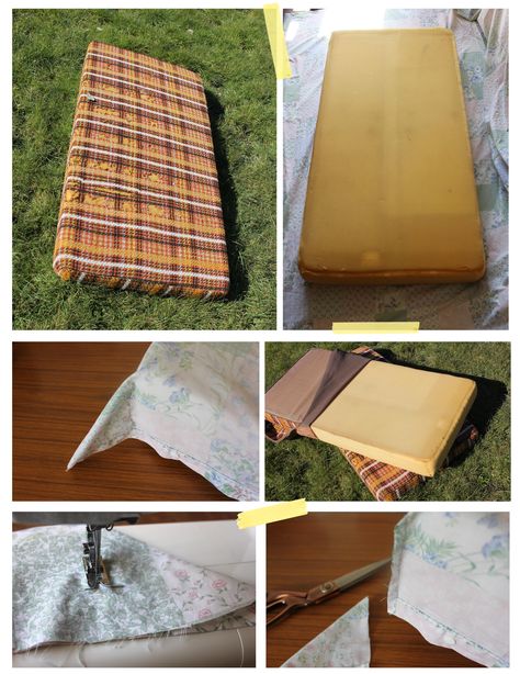 Camper Cushions, Caravan Vintage, Caravan Makeover, Caravan Renovation, Retro Caravan, Sewing Cushions, Caravan Interior, Tent Trailer, Vintage Caravan