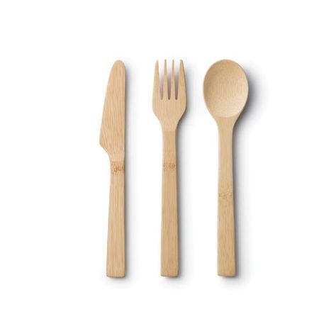 Bamboo Cutlery - Knife, Fork and Spoon Set &Keep Reusable Utensils, Bamboo Utensils, Picnic Accessories, Picnic Essentials, Bamboo Plates, Spoon Knife, Plastic Cutlery, Fork And Spoon, Organic Forms