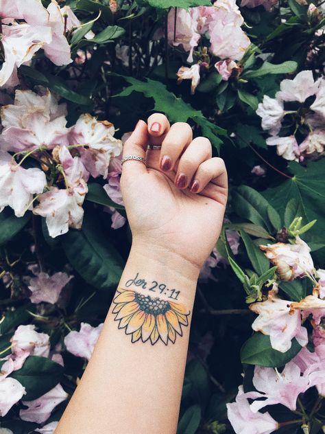 Jeremiah 29:11 🌻 Bible Verse Wrist Tattoos For Women, Jeremiah 29 11 Tattoo Ideas Beautiful, Jeremiah 2911 Tattoo, Jeremiah 29 11 Tattoo Wrist, Jeremiah 33:3 Tattoo, Sunflower Bible Verse Tattoo, Jeremiah 17 7-8 Tattoo, Jeremiah 29 11 Tattoo Ideas, Sunflower Wrist Tattoo