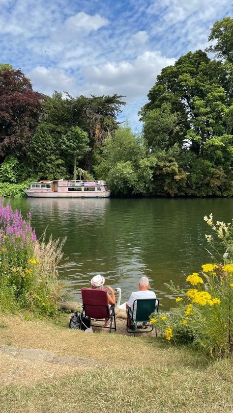 Retired Aesthetic, Old People Aesthetic, Grandparents House Aesthetic, Grandparents Aesthetic, Lake Day Aesthetic, Boats Aesthetic, Aesthetic England, England Nature, 2024 Energy