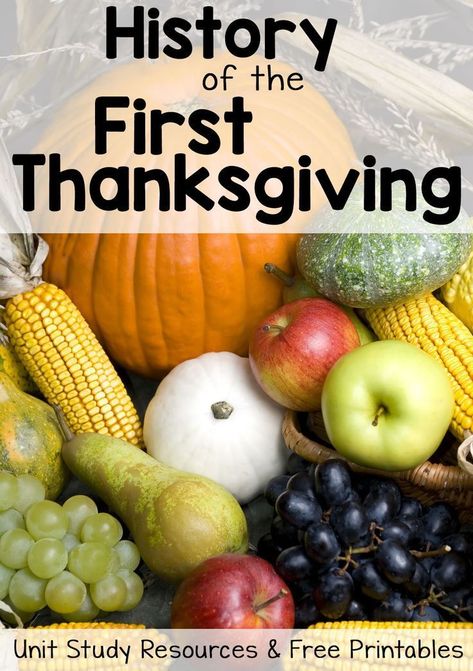 Download a 12-page worksheet packet for 1st-3rd Graders on the history of thanksgiving, including book suggestions and unit study resources. Thanksgiving Unit Study, Homeschool Thanksgiving, History Of Thanksgiving, Thanksgiving Lesson Plans, Teaching Thanksgiving, The First Thanksgiving, Homeschool Holidays, Thanksgiving History, Thanksgiving Lessons