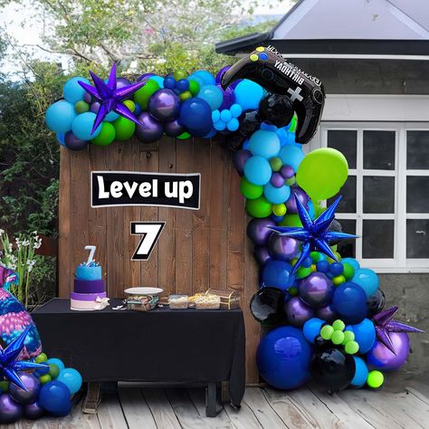 PRICES MAY VARY. 【Video game Theme Balloon Kit】INCLUDES the following 140+PCS 5" 10" 12"18" balloons in various sizes, we chose blue green purple as Palette for the theme, Add24pcs foil Video game Themed balloons。Balloon & Glue Dot Tie Kit lets you create a cheerful and vibrant atmosphere, perfect for Video game themed party 【100% Reliable Color 】 We insist on 100% real photography，Providing True Color of every single balloons,what you have to do is trust your color insprition and idea. Reliable Fortnight Birthday, Night Birthday Party, Real Photography, Fortnite Party, Fortnite Birthday, Its A Boy Balloons, Video Game Party, Video Games Birthday, Yellow Balloons