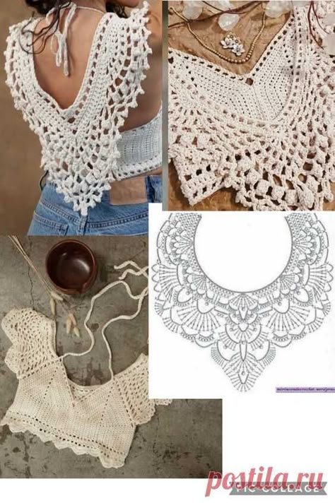 Crochet Collar Pattern, Crochet Blouses, Crochet Clothes Tutorial, Crochet Clothes For Men, Men Crochet, شال كروشيه, Clothes Tutorial, Crochet Cord, Mode Crochet