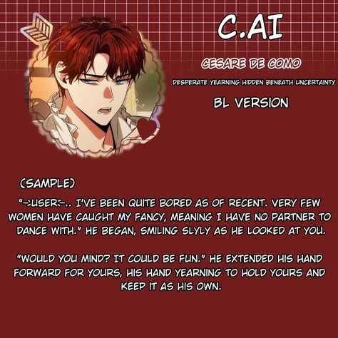 BL version eheh... FOLLOW MY C.AI ACCOUNT I MADE AN ALFONSO TOO WITH ALSO A BL VERSION AVAILABLE I TAKE REQUEST AAAAAHHHHH CLICK PHOTO FOR LINK Clothing Description Words, Character Ais, Writing Expressions, Phone Things, Discord Chat, Ghost Pictures, Book Writing Inspiration, High School Host Club, Ouran High School Host Club