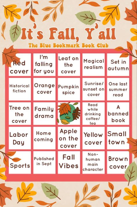 September Book Bingo, September Book Challenge, Fall Book Bingo, October Book Challenge, October Book Bingo, Fall Book Challenge, September Reading Challenge, Fall Reading Challenge, Book Reading Challenge