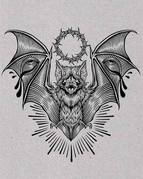 Fine Line Black And Grey Tattoo Sleeve, Black Animal Tattoos, Spooky Art Ideas, Black Work Tattoo Flash, Bat Drawing Tattoo, Dark Work Tattoo, Black Work Tattoo Design, Blackwork Tattoo Design Drawings, Dark Tattoo Designs