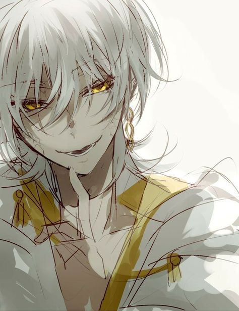 White Hair Gold Eyes Anime Guy, Gold Eyes Anime Guy, White Hair Yellow Eyes Anime Guy, Anime Gold Eyes, Gold Eyes Drawing, White Hair Boy Anime, White Hair Gold Eyes, Gold Eyes Anime, White Haired Demon