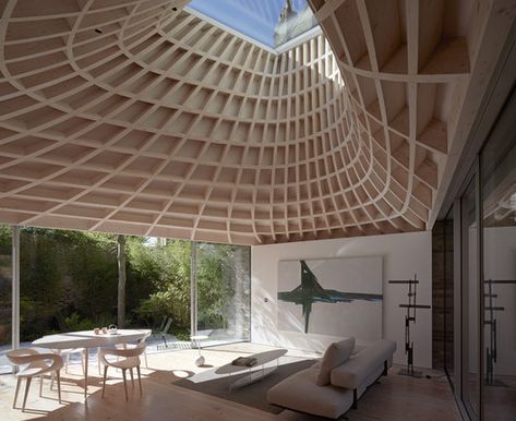 Timber Roof, Copper Roof, Parametric Architecture, Timber Structure, London House, Roof Structure, Deco Boheme, Garden Pictures, Architect House