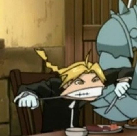 Low Quality Fullmetal Alchemist, Edward Elric X Y/n, Fullmetal Alchemist Funny Faces, Funny Fullmetal Alchemist, Fullmetal Alchemist Funny, Edward Elric Pfp, Full Metal Alchemist Edward, Fullmetal Alchemist Tattoo, Full Metal Alchemist Brotherhood