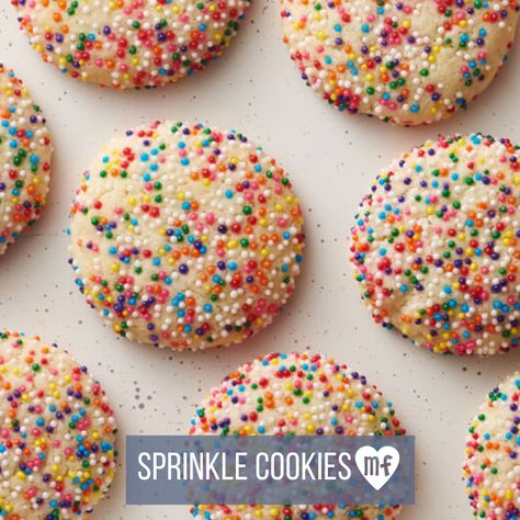 Sprinkle Cookies — Munchkin Fun At Home Easy Kid Cookies, Recipes For Kids To Make, Cookies Recipes Easy, Christmas Nibbles, Mailing Cookies, Cookie Recipes For Kids, Rainbow Desserts, Kids Baking, Summer Baking