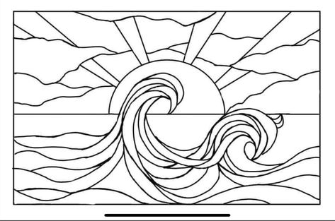 Stained Glass Waves, Stain Art, Smiling Dog, Wooden Window Frames, Stained Glass Birds, School Room, Glass Pattern, Drawing Templates, Stained Glass Designs