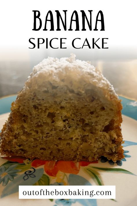 Banana Spice Cake Banana Spice Cake, Foolproof Cake Recipe, Boxed Cake, Spice Cake Mix, Berry Cake, Rich Chocolate Cake, Caramel Topping, Baked Banana, Bundt Cakes Recipes