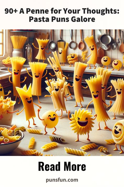 Visit Our Website For More Pasta Puns, Different Types Of Pasta, Types Of Pasta, Funny Food Puns, Food Funny, Food Puns, Word Play, Food Humor, Dad Jokes