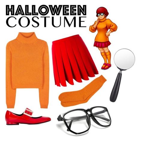 "DIY Velma Costume" by spicy-milk ❤ liked on Polyvore featuring Cedes, Miu Miu, Acne Studios, Lanvin, halloweencostume and DIYHalloween Diy Velma Costume, Velma Halloween Costume, Velma Costume, Mens Halloween Costumes, Mens Costumes, Lanvin, Miu Miu, Halloween Costumes, Acne Studios