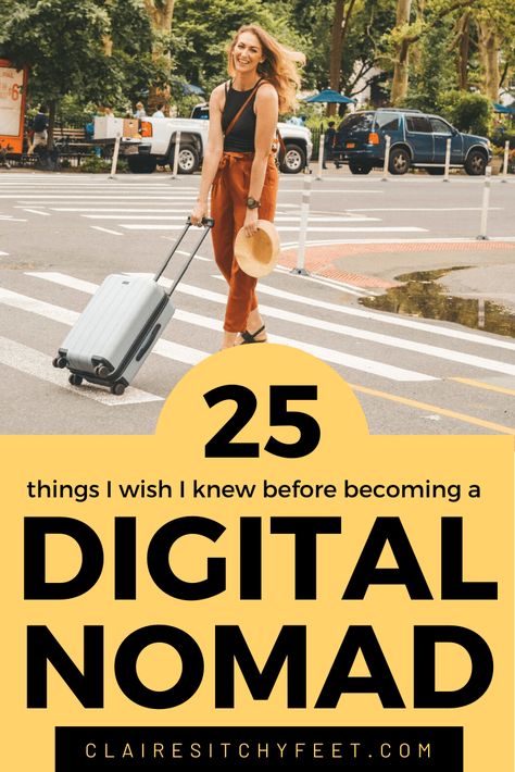 Are you thinking of becoming a digital nomad? This is a list of 24 thigs I wish someone had told me before I became a digital nomad. #digitalnomad #travel #entrepreneur #remotework #digitalnomadlife Digital Nomad Packing List, Buying A Business, Defining Decade, Nomad Travel, Digital Nomad Jobs, Nomad Life, Digital Nomad Life, Nomad Lifestyle, Digital Nomad Lifestyle