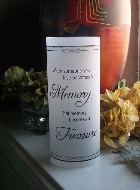 Vellum Luminarie Memorial For Loved Ones Event Tribute | Etsy Candle Light Memorial, Simple Table Decorations, Memory Ideas, Condolence Messages, Battery Operated Tea Lights, Memorial Candle, School Reunion, Class Reunion, Never Forgotten