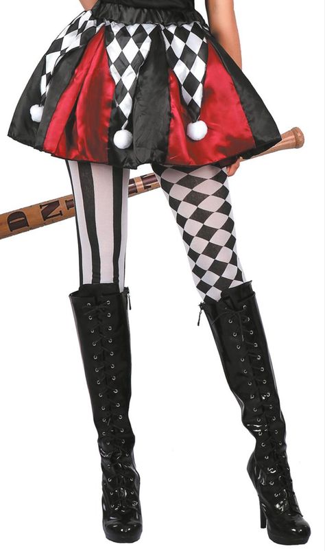 Vintage Clown Woman, Carnival Costumes Circus, Jester Costume Diy, Circus Couple, Clown Skirt, Jester Halloween Costume, Circus Ringleader, Circus Ringmaster Costume, Jester Halloween