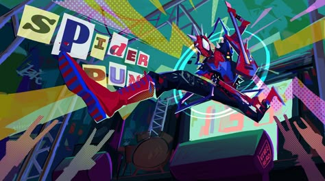 Into The Spiderverse, Spider Punk, Spider Man Across The Spider Verse, Across The Spider Verse, Spiderman Artwork, Marvel Spiderman Art, The Spider, Spiderman Art, Spider Verse