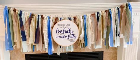 Christian First Birthday Party, Fearfully And Onederfully Made Birthday, Christian Party, First Birthday Theme, Bible Verse Decor, Easy Decor, Fearfully And Wonderfully Made, 1st Birthday Party Themes, First Birthday Themes