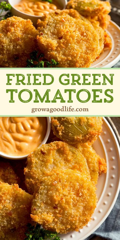 Air Fried Green Tomatoes, Fried Green Tomatoes Recipe, Green Tomato Recipes, Tomato Recipe, Tomatoes Recipe, Foraged Food, Fried Green, Eat Beef, Autumn Recipes