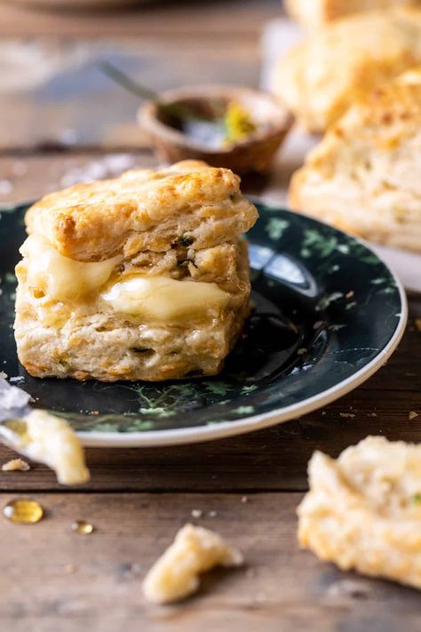 Salted Honey Butter, Jalapeno Cheddar Biscuits, Savory Bread Recipe, Half Baked Harvest Recipes, Herb Bread, Flaky Biscuits, Cheddar Biscuits, Jalapeno Cheddar, Buttery Biscuits