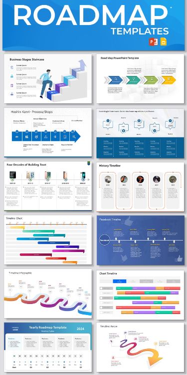 Stunning and easy-to-use roadmap templates to help you visually communicate your project plans and goals. With 10+ professionally designed templates, you can create a roadmap that's both visually appealing and informative.

Download now and start planning your next project like a Business Model Template, Business Case Template, Project Timeline Template, Google Drive Tips, Ppt Slide Design, Business Ppt Templates, Strategic Roadmap, Google Slides Templates, Infographic Powerpoint