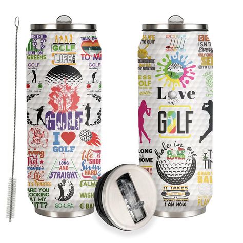 PRICES MAY VARY. 【Perfect Gift For Golf Ball Fans】(Item is only one Tumbler cup, The main picture is the front and back renderings)Looking For A Practical Gift For The Golf Ball Enthusiasts In Your Life? This Stainless Steel Tumbler From JDEIFKF Is The Perfect Companion For Game Days Or For Taking A Break.Whether It'S For Golf Players, Friends, Family, Or Colleagues, This Tumbler Is Sure To Be Appreciated. 【Size】 Height 6.7inch Width 2.5inch Capacity: 500ml/17oz 【Leak-Proof And Convenient】The Go Golf Tumbler, Golf Lover, Backyard Barbecue, Mug With Lid, Stainless Steel Straws, Golf Gifts, Green Life, Practical Gifts, Tumbler Cups