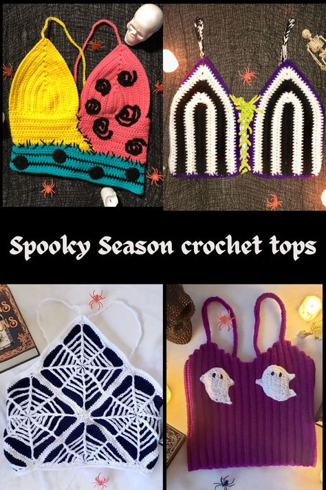 #nightmarebeforechristmas #beetlejuice #spiderweb #ghost #halloween #spookyseason #crochet Halloween Crochet Top Patterns Free, Crochet Tops Free Patterns Halloween, Crochet Halloween Clothes, Halloween Crochet Top, Crochet Beetlejuice Pattern, Halloween Crochet Clothes, Beetle Juice Crochet Patterns Free, Beetlejuice Crochet Pattern Free, Beetlejuice Crochet Top