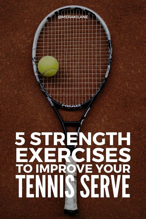 Strength Training for Tennis Players: 5 Ways to Build Strength | Strength training has a direct effect on a tennis player’s game. Strengthening your upper body, core, hamstrings, and hips can improve your ground strokes, serves, and coordination. Strength training also boosts your power, helps with quick direction changes, and reduces your risk of injuries like tennis elbow. Click for 5 of the best exercises for tennis players for a well-rounded workout routine! Stability Exercises, Getting Back In Shape, Tennis Elbow, Biceps And Triceps, Good Comebacks, Balance Exercises, Medicine Ball, Build Strength, Best Exercises