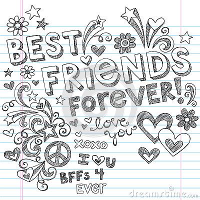 Judi's Thought For the Day: My BFF's birthday, snarky people, cruises and drea... Best Friend Sketches, Skitse Bog, Doodles Bonitos, Best Friend Images, Friends Sketch, Notebook Doodles, Birthday Girl Quotes, Best Friend Drawings, Friends Illustration