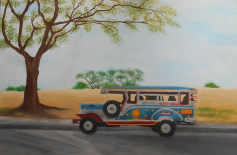 Jaylynn Hill Acrylic, Jeepney, Philippines, art Jeepney Tattoo, Jeepney Aesthetic, Philippine Painting, Philippines Aesthetic Art, Philippine Art Artworks, Jeepney Philippines Drawing, Jeepney Art, Philippines Painting, Jeepney Philippines