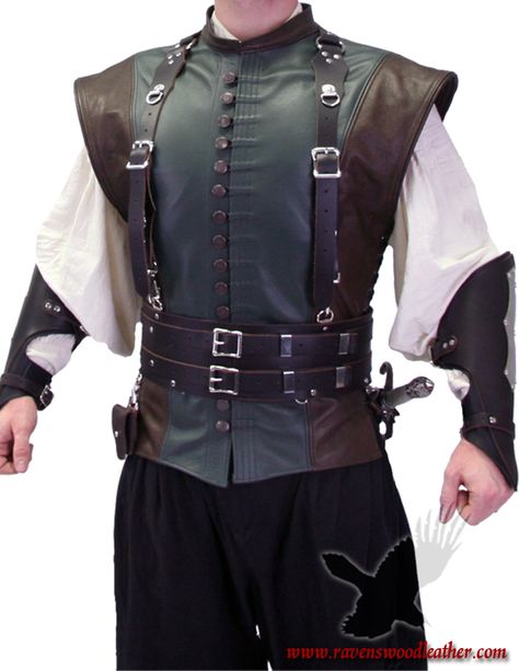 Kestrel Suspenders Costume Armour, Mens Hat, Leather Suspenders, Larp Costume, Leather Armor, Fashion 2016, Medieval Costume, Hat Style, Medieval Armor