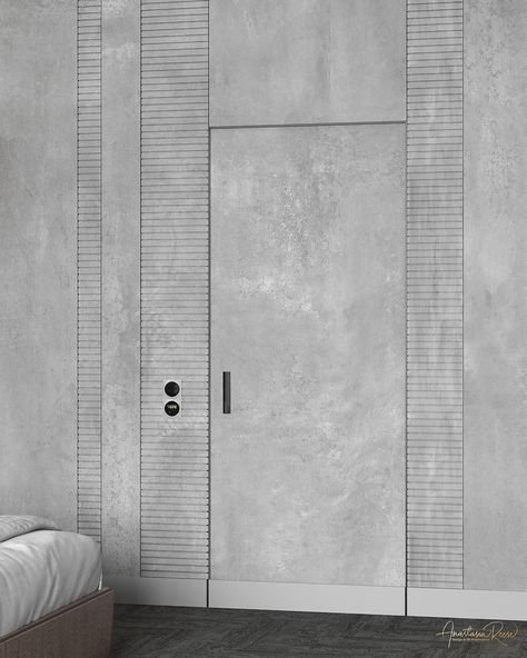 Merge Door With Wall, Bathroom Door Panelling, Hidden Door Ideas In Wall Bathroom, Flushed Door With Wall Panelling, Concealed Doors In Panel Wall, Concealed Door Design, Safety Door Wall Panelling Design, Hidden Doors In Wall Panel Bathroom, Hidden Door Design