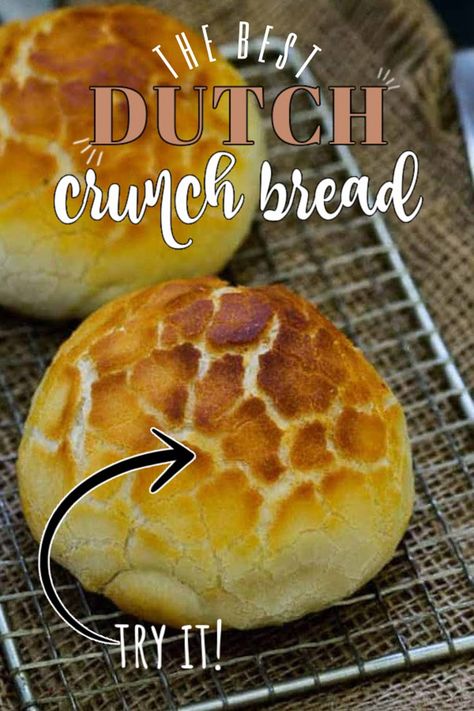 Dutch Crunch Bread Recipe, Dutch Crunch Bread, Tiger Bread, Chewy Bread, Bread At Home, Holiday Bread, Artisan Bread Recipes, Biscuit Rolls, Baked Bread