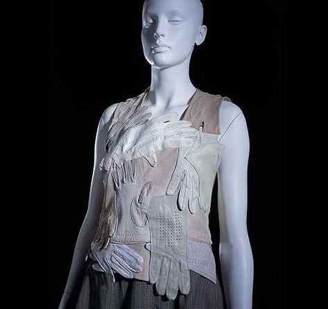 martin margiela artisanal recycled fashion design eco sustainable style Museum Fashion, Romantic Woman, Driving Gloves, Recycled Fashion, Backless Top, Clothing Design, Martin Margiela, Fashion History, Leather Gloves