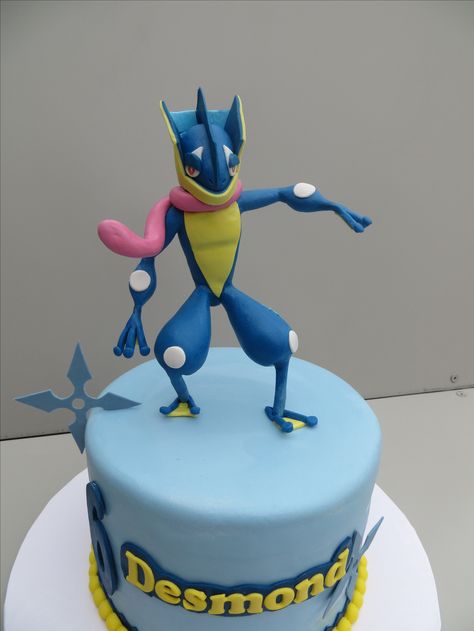 Greninja Greninja Cake, Greninja Pokemon, Pokemon Birthday Cake, Pokemon Cake, Delicious Sweets, 9th Birthday Parties, Kids Cakes, Pokemon Birthday, Dream Cake