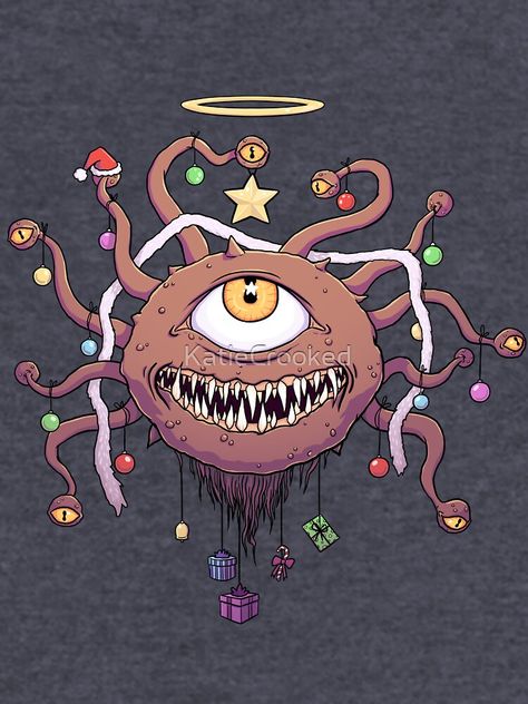 Dnd Christmas Monsters, Dungeons And Dragons Beholder, Tree Monster, Hanging Out, Top Artists, Dungeons And Dragons, Vintage Inspired, Christmas Tree, For Sale