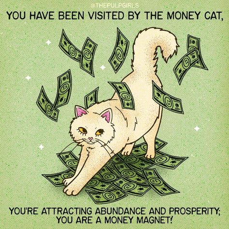 Money Cat, Vision Board Affirmations, Money Magnet, Three Cats, Success Affirmations, Manifestation Board, Affirmations Positives, Money And Happiness, Money Affirmations