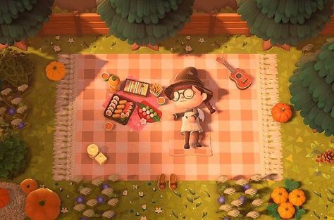 Animal Crossing Designs on Instagram: “Time to take a nap this autumn afternoon 🍁 Swipe for codes for the picnic blanket! - 📷To get this view, move the right stick down twice in…” Empty Space Ideas, Small Space Ideas, Bug Images, Motif Acnl, Acnh Cottagecore, Animals Crossing, Ac New Leaf, Animal Crossing Guide, Animal Crossing Wild World