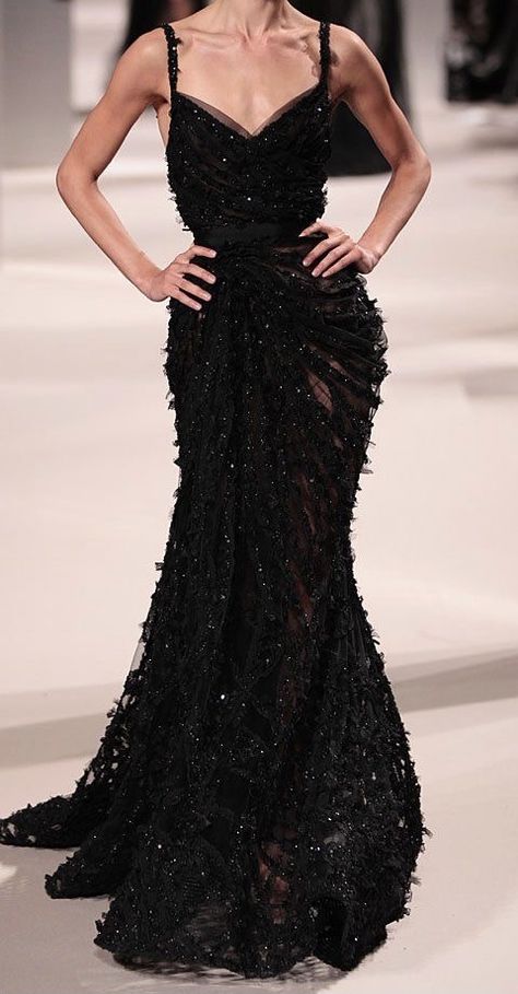 Black Lace Couture Dress, Affordable Formal Dresses Evening Gowns, Black Fancy Aesthetic, Black Gown Haute Couture, Black Beaded Gown, Black Met Gala Looks, Black Met Gala Dress, Black Prom Dress Classy, Met Gala Inspired Dresses