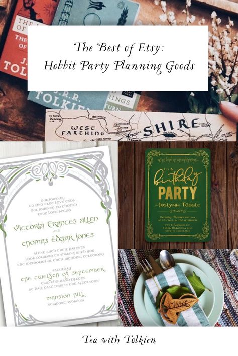 Hobbit Party Invitations, Hobbit Party Favors, Hobbit Themed Birthday Party, Hobbit Coming Of Age Party, Hobbit Book, Hobbit Party, 33rd Birthday, Adventure Theme, Second Breakfast