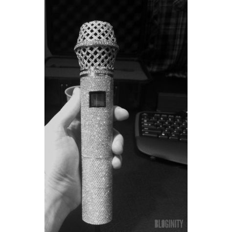 The Million Dollar Diamond Encrusted Microphone ❤ liked on Polyvore featuring microphones, music, instruments, performing and photos Diamond Microphone, Learn Music, Million Dollar, Microphones, Pink Crystal, The Millions, Music Instruments, Bags For Women, Designer Clothes