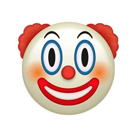 Teeth Emoji, Clown Emoji, Tears Gif, Clown Cartoon, Crazy Clown, Cartoons Characters, Clown Illustration, Reaction Memes, Laughing And Crying