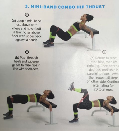 Mini Band Combo Hip Thrust Bigger Hips Workout, Hip Thrust, Hip Workout, Workout Motivation, Fitness Motivation, Band, Fit Motivation