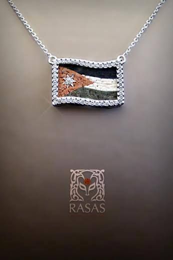 Jordan Flag in Mosaic and Diamonds Jordan Flag, Islamic Mosaic, Jordan Ones, Stunning Jewellery, Geometric Shapes, Stone Color, Diamond Necklace, Jewelry Watches, Mosaic