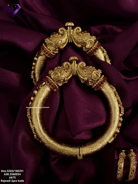 1 gram gold jewellery A beutifull disaine in kada.. 1650/- Temple Gold Jewellery, Gold Kada, Fashionable Saree, Engagement Mehndi, 1 Gram Gold Jewellery, Gold Bridal Necklace, Gold Bangles For Women, Engagement Mehndi Designs, Gold Bar Earrings