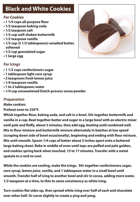 Is it a cookie, is it a cake? The Black & White cookie is the stuff of baking legends and tradition. Immortalized by Seinfeld and thousands of New York bakeries. A little reminder that a label does not define us, we are a mix of many flavors, a mix of many traditions. Above all, we are all created equally sweet. Black And White Cookie Recipe, White Cookies, Date Cookies, Italian Cookie Recipes, Black And White Cookies, Black Cake, Italian Pastries, White Cookie, Cookie Brownie Bars