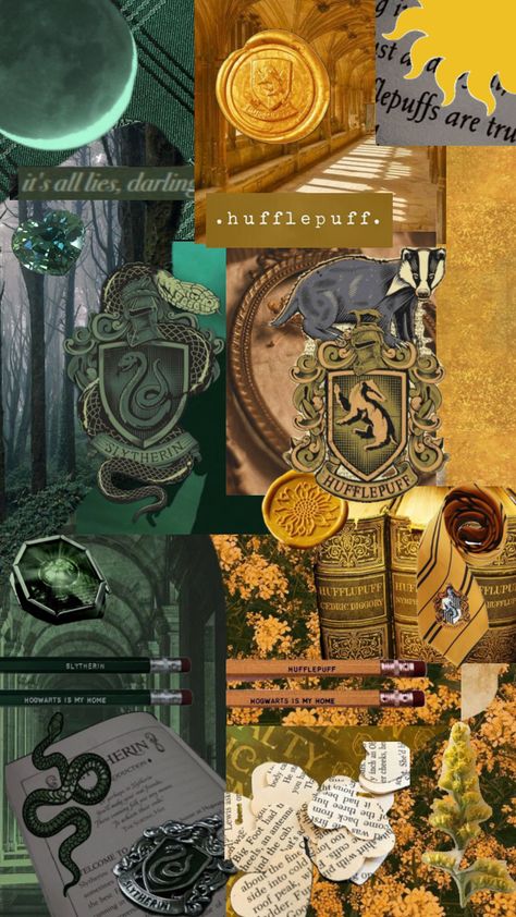 teehee 🤭 #hufflepuffpride #slytherpuff Slytherin X Hufflepuff Aesthetic, Percy Jackson Wallpaper, Slytherin And Hufflepuff, Hufflepuff Aesthetic, Hufflepuff Pride, Hogwarts Aesthetic, Cedric Diggory, Book Writing Inspiration, Harry Potter Wallpaper