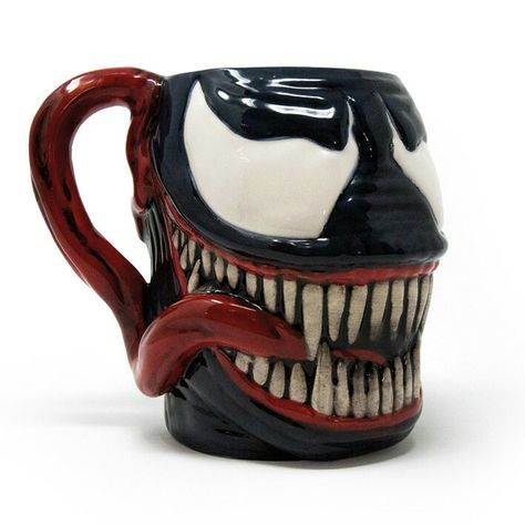 Venom Face, Marvel Mug, 3d Mug, Marvel Venom, Tanah Liat, Clay Mugs, Cool Mugs, Unique Coffee Mugs, Cute Mugs